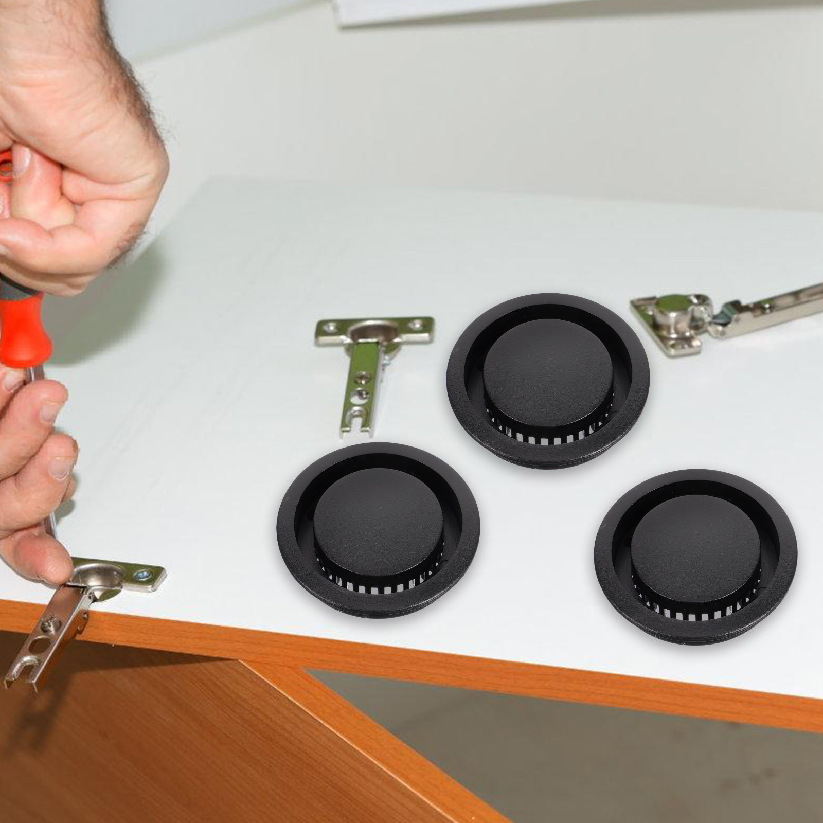 Home Bathroom Vent - 6Pcs Cabinet Vent Covers Plastic Soffit