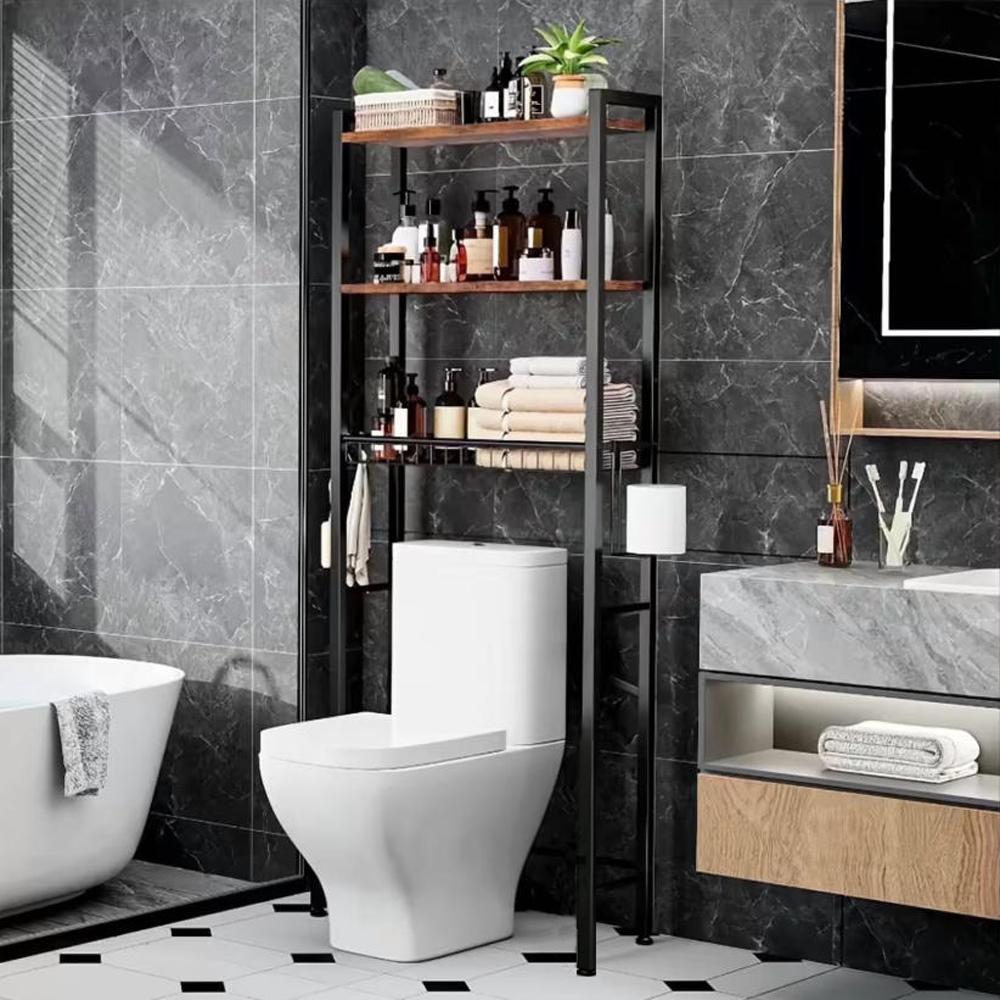 Toilet Paper Holder - 3-Tier Metal Over The Toilet Storage