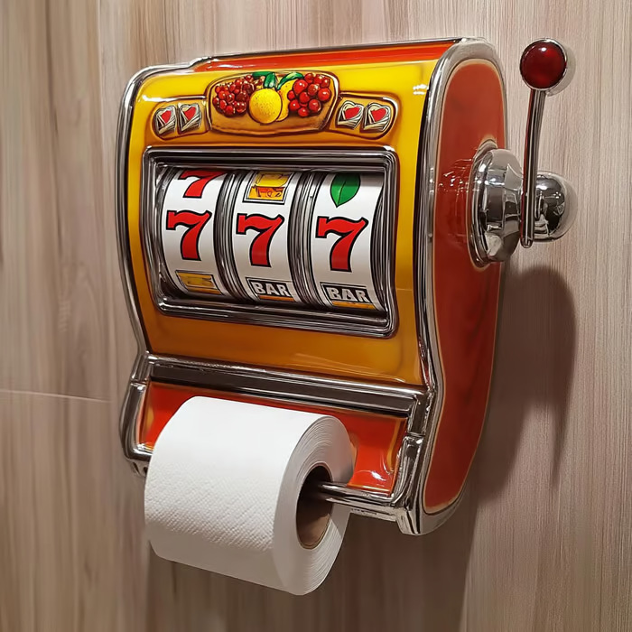 Toilet Paper Holder - Slot Machine Toilet Roll Holder Vending