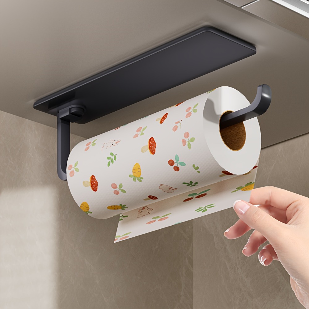 Home Bathroom Paper Towel Dispenser - 1pc Kitchen Towel Holder - Hanging