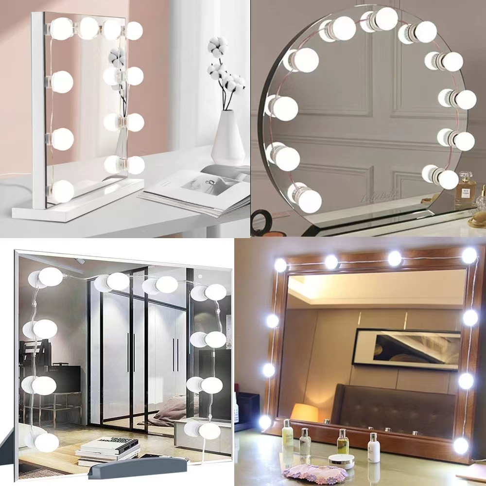 Home Bathroom Vanity - LED Light Paste Mirror Makeup Light