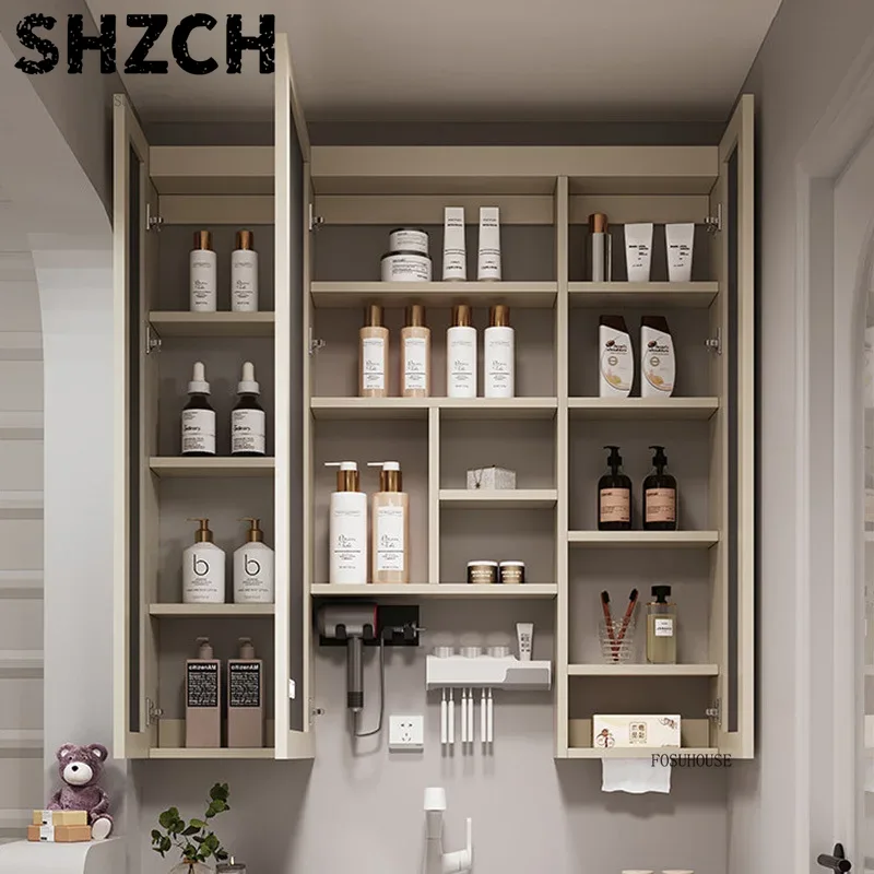 Home Bathroom Vanity - Modern Thickened Bathroom Mirror Featuring Integrated