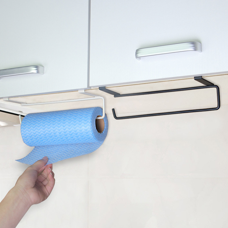 Toilet Paper Holder - White/Black Toilet Shelf Paper Roll Rack