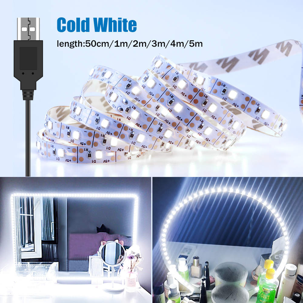 Home Bathroom Vanity - DC5V LED Makeup Mirror Light Strip