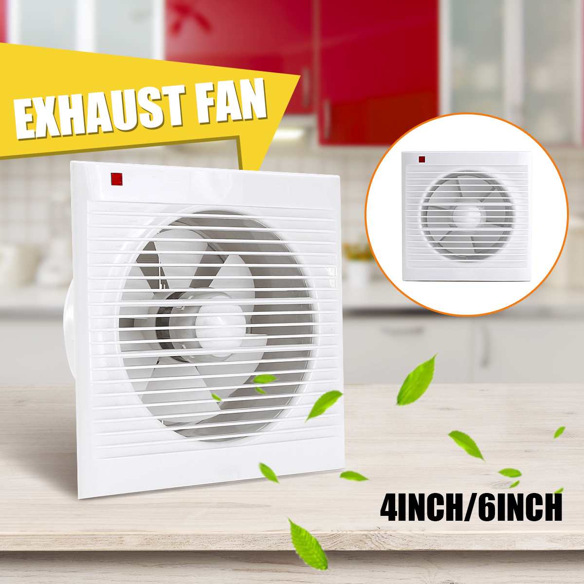 Home Bathroom Vent - 4 Inch 6 Inch 8 Inch
