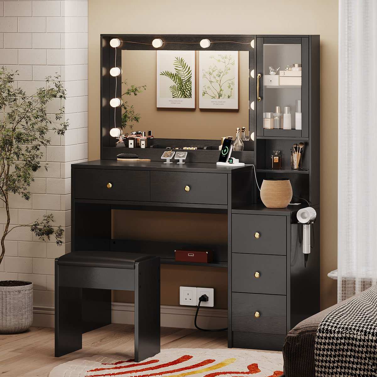 Home Bathroom Vanity - Makeup Vanity Desk with Mirror and