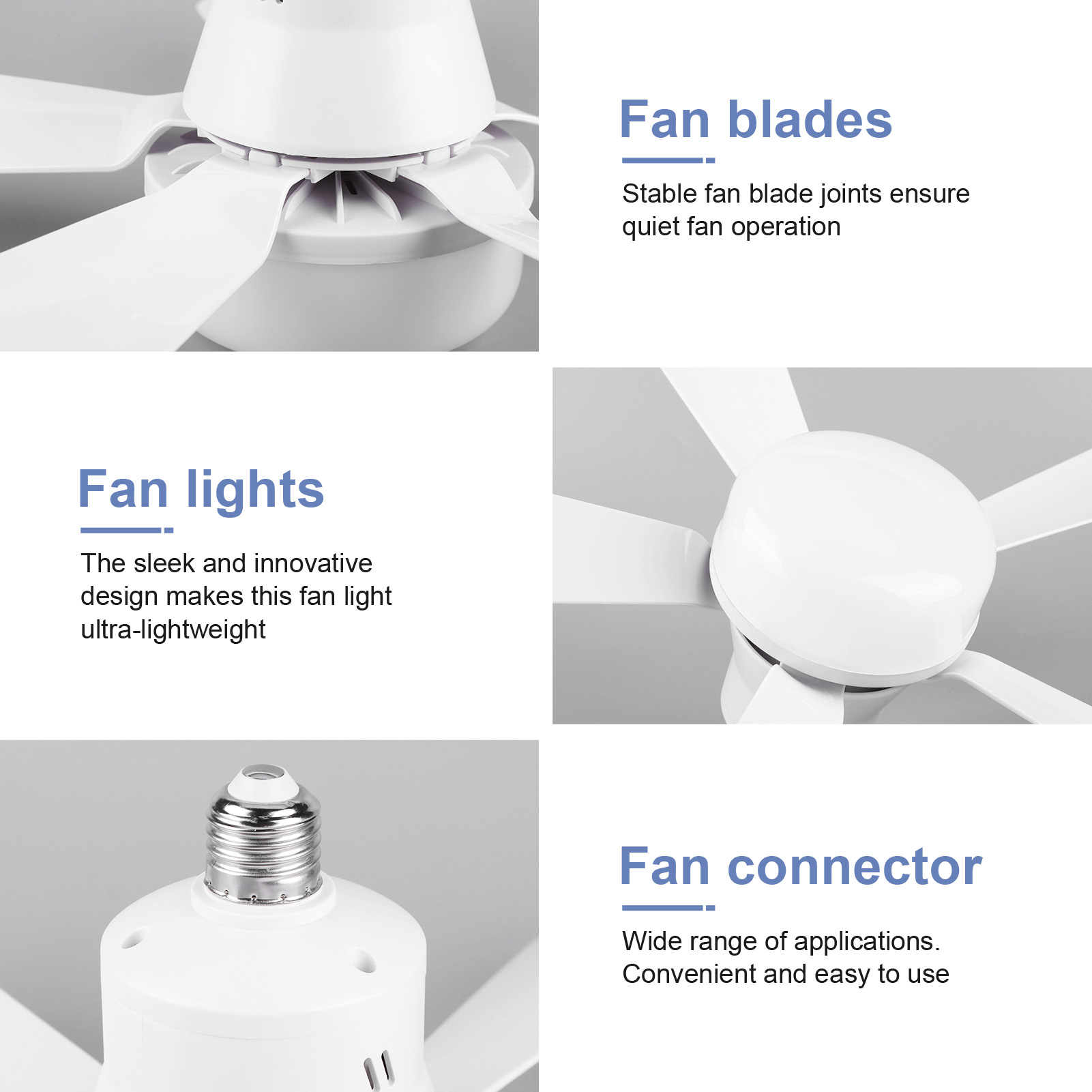 2-in-1 Socket Ceiling Fans Lig - Home Kitchen & Bathroom recension och pris