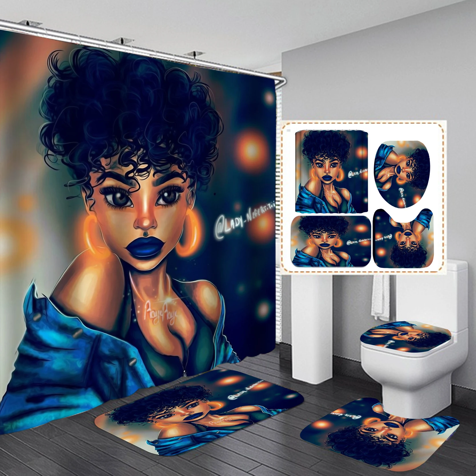 Home Goods Cool African Girl C - Home Goods Bathroom Accessories recension och pris