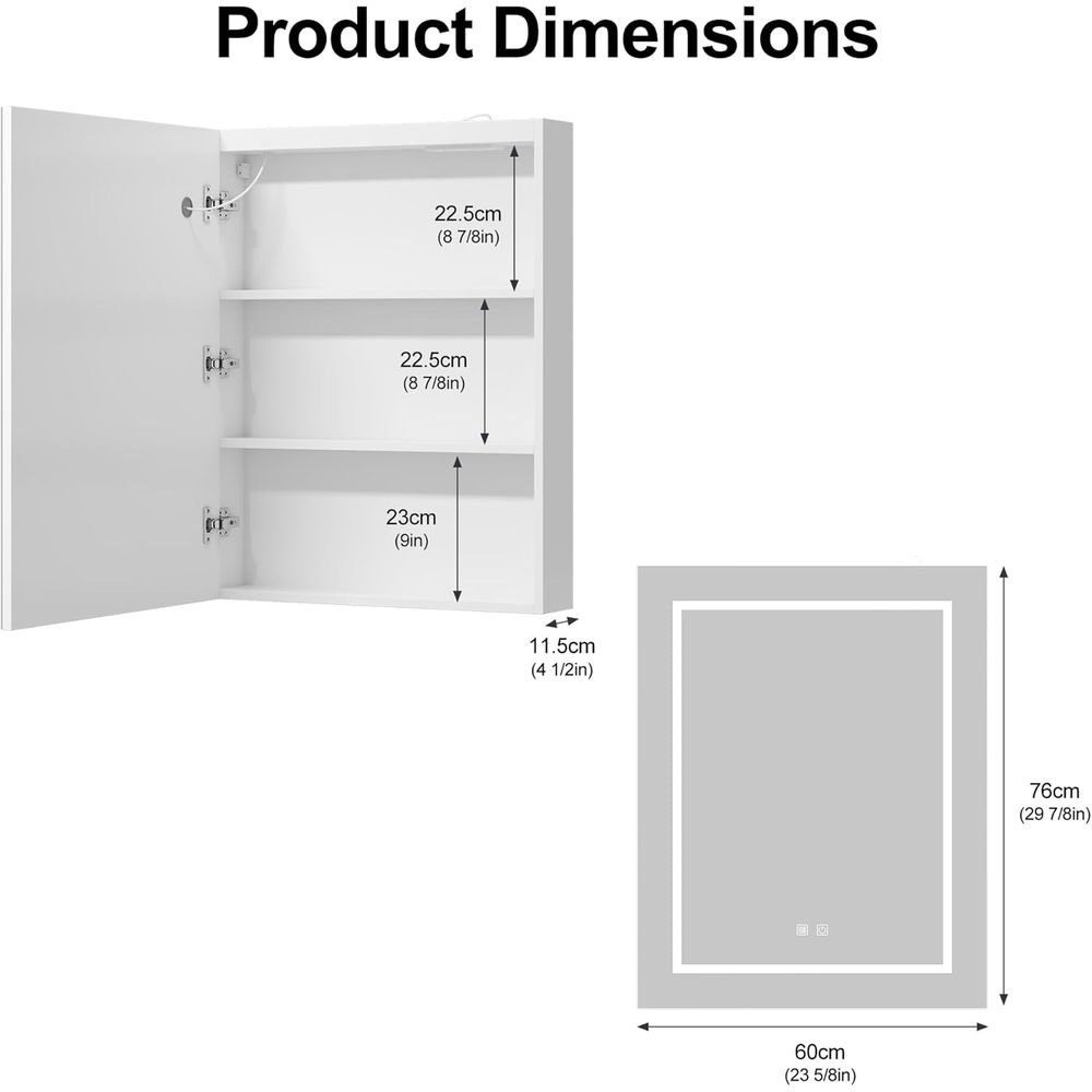 24x30 Medicine Cabinet with Li - Home Outlet Bathroom Mirrors recension och pris