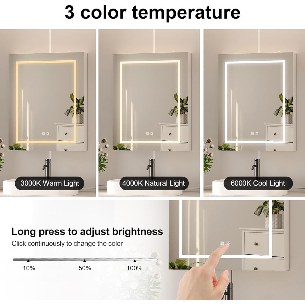 24x30 Medicine Cabinet with Li - Home Outlet Bathroom Mirrors recension och pris