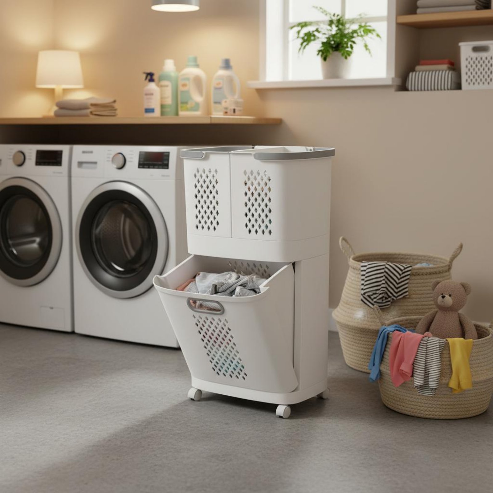 Laundry Sorter Bin Space Savin - Home Bathroom Vent recension och pris