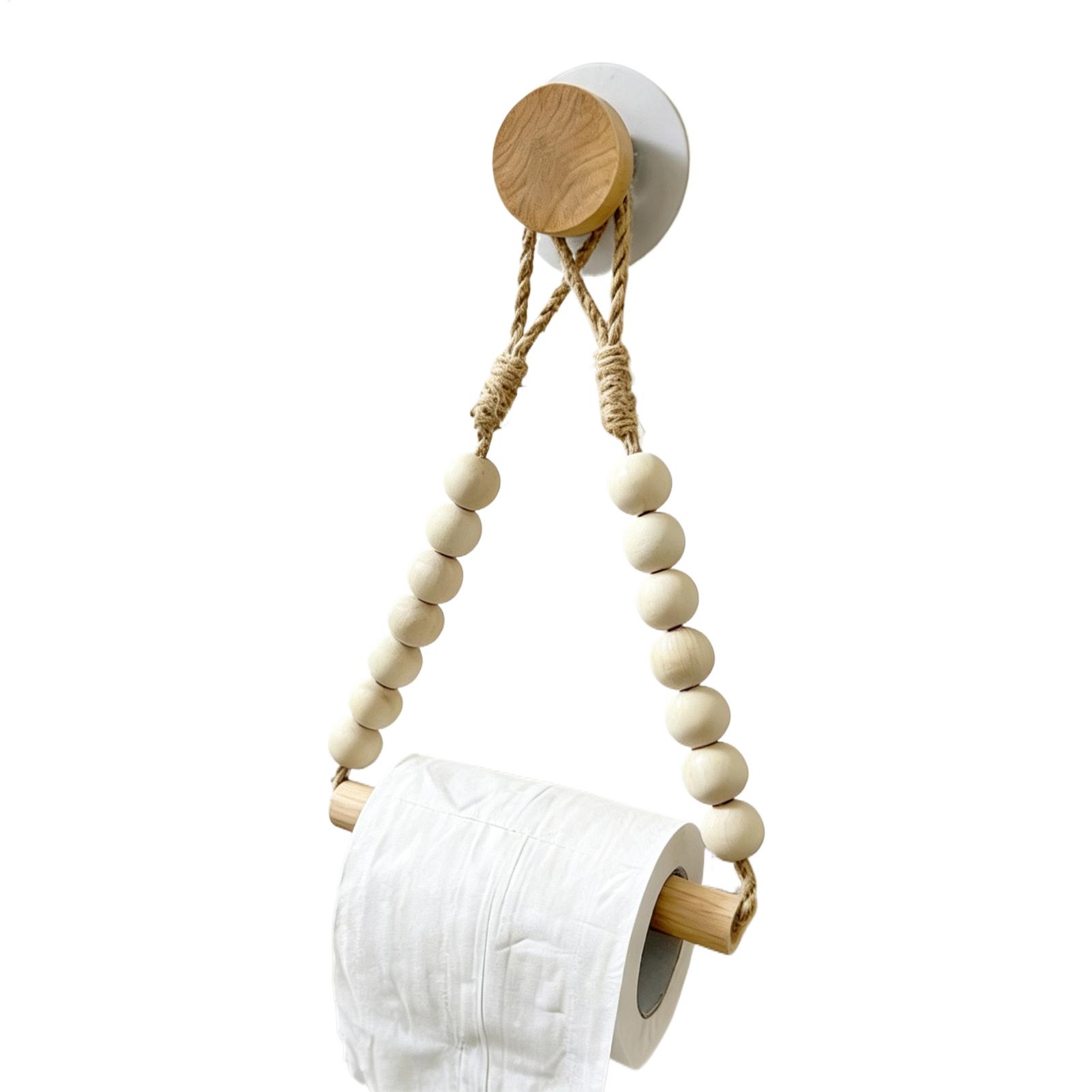 Toilet Paper Holder Wood Bead  - Home Bathroom Paper Towel Dispenser recension och pris