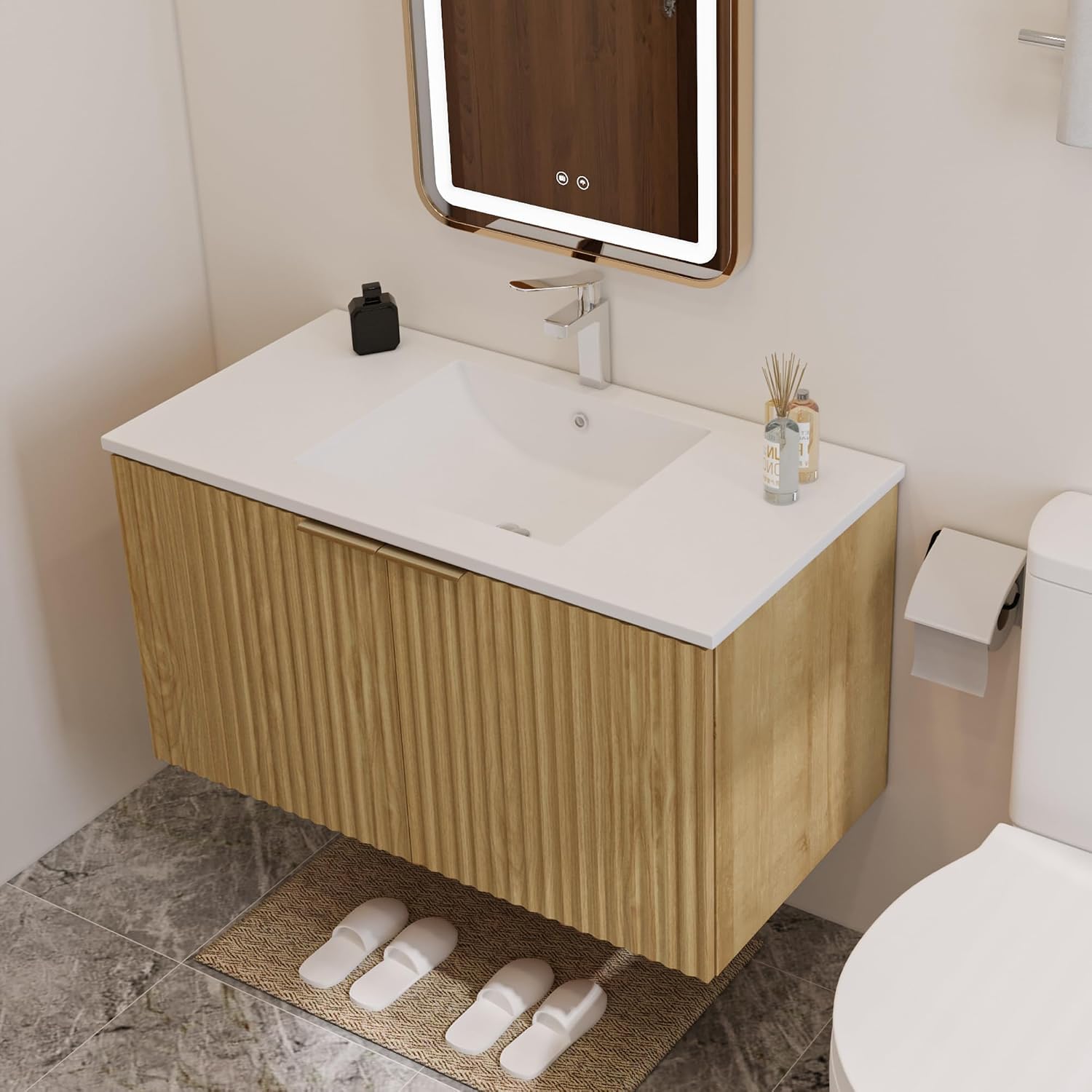 Modern Floating Bathroom Vanit - Home Bathroom Vanity recension och pris