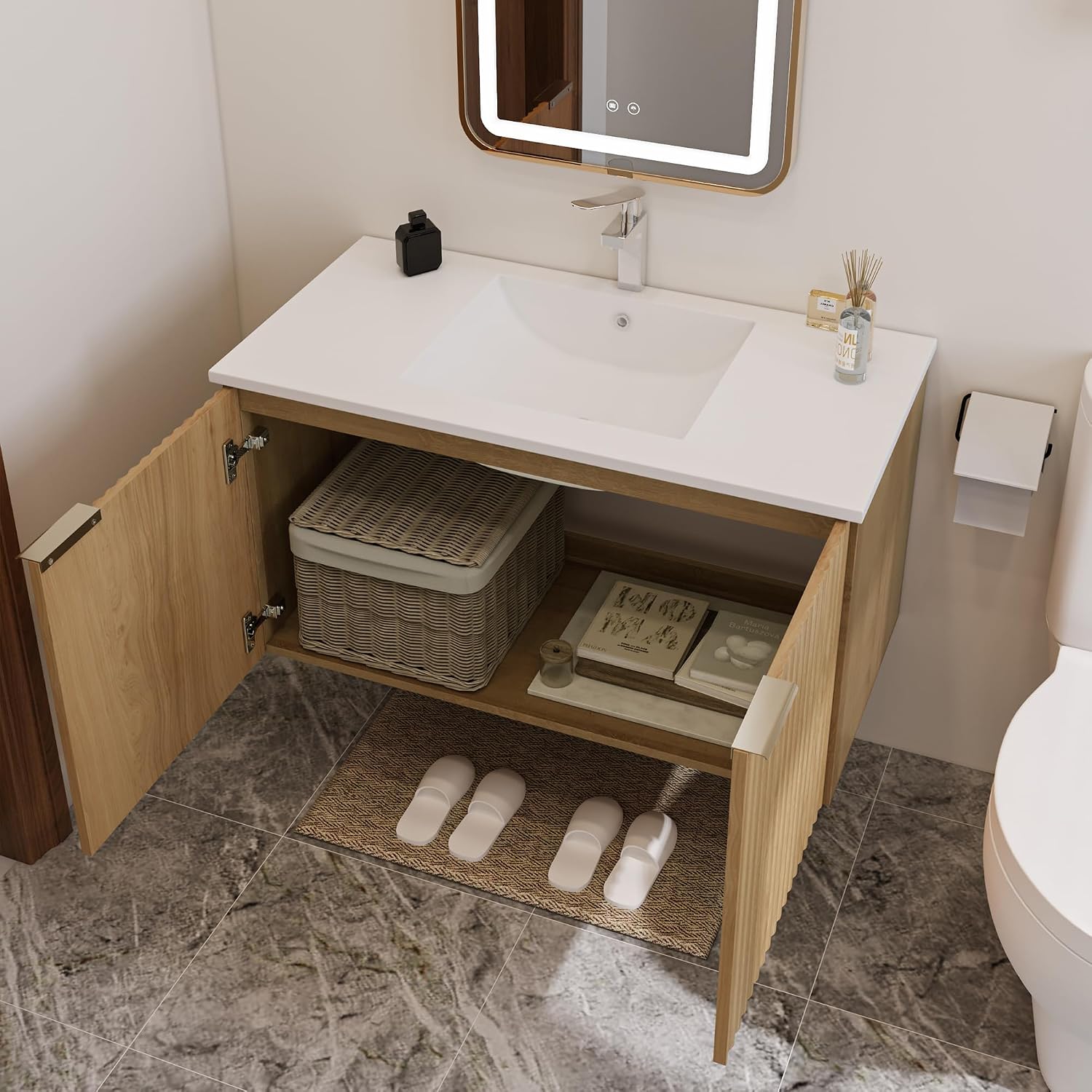Modern Floating Bathroom Vanit - Home Bathroom Vanity recension och pris