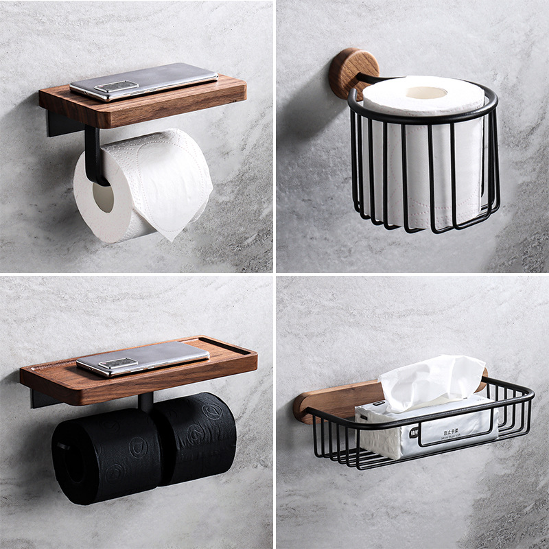 Solid Wood Tissue Holder No Dr - Home Bathroom Paper Towel Dispenser recension och pris
