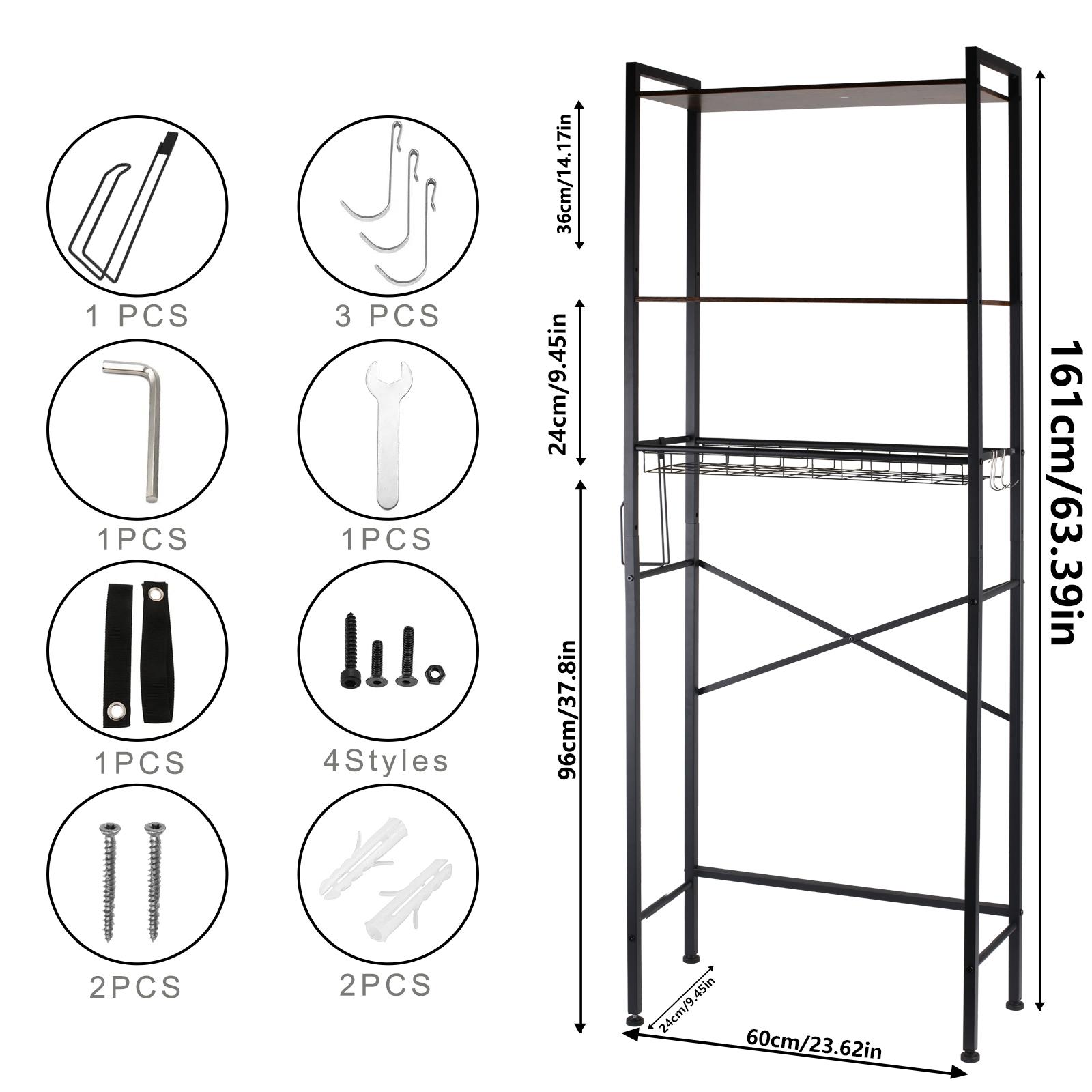 3-Tier Metal Over The Toilet S - Toilet Paper Holder recension och pris