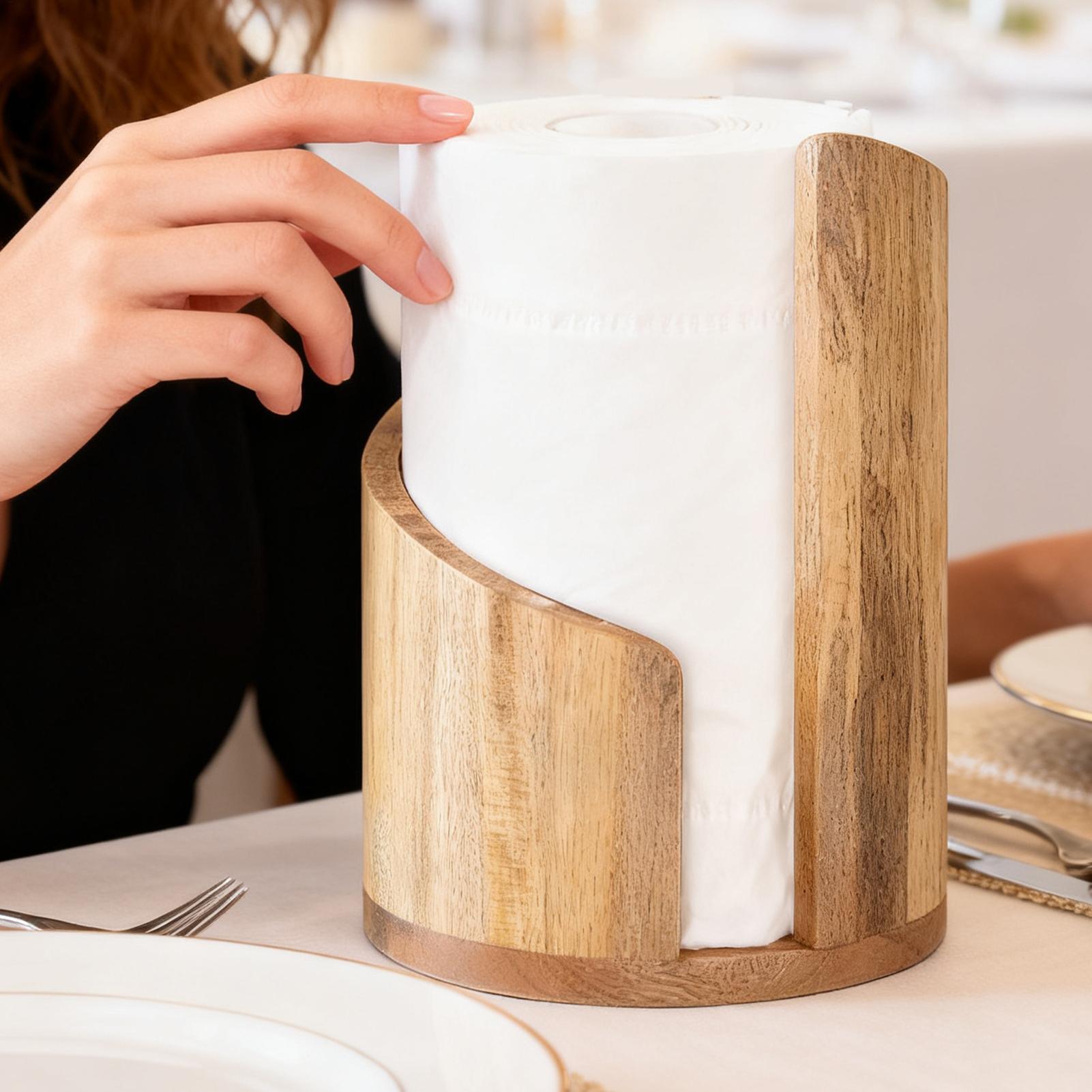 Wood Paper Towel Holder Farmho - Home Bathroom Paper Towel Dispenser recension och pris