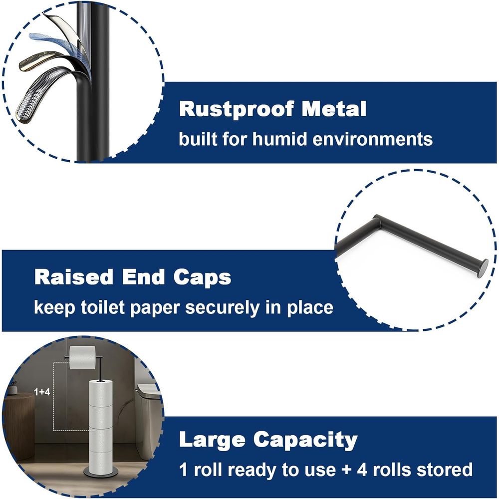 Toilet Paper Holder Stand with - Toilet Paper Holder recension och pris