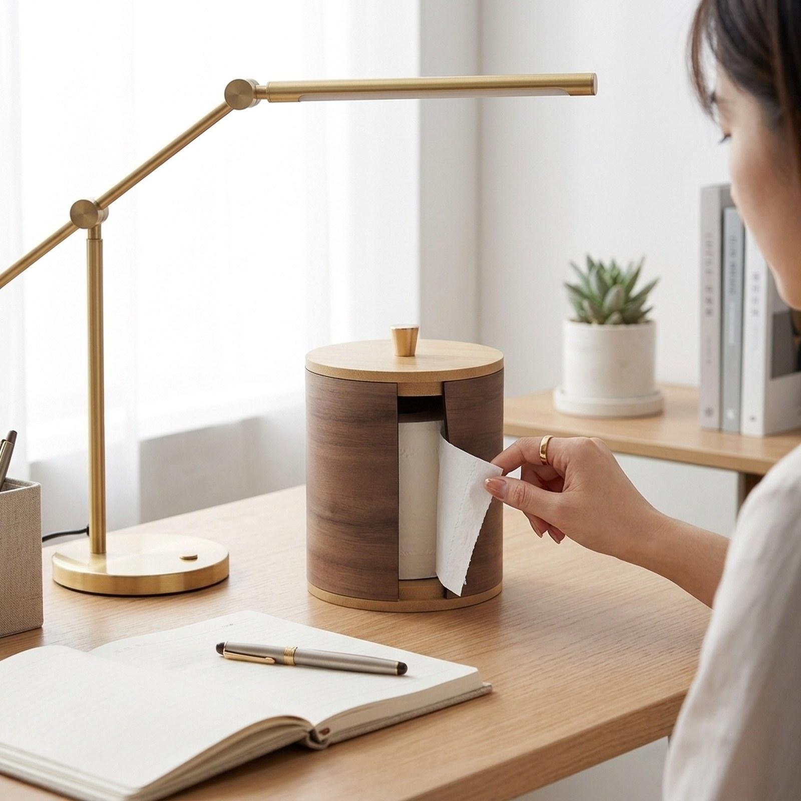 Paper Towel Holder with Walnut - Home Bathroom Paper Towel Dispenser recension och pris
