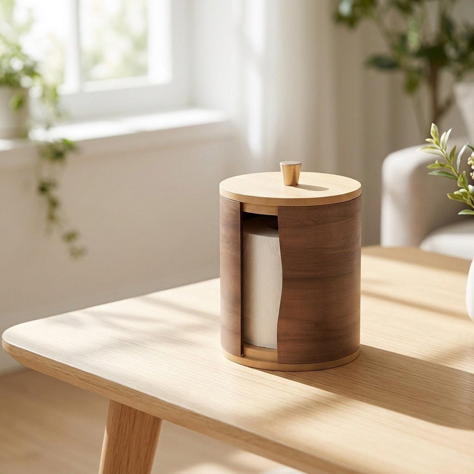 Paper Towel Holder with Walnut - Home Bathroom Paper Towel Dispenser recension och pris