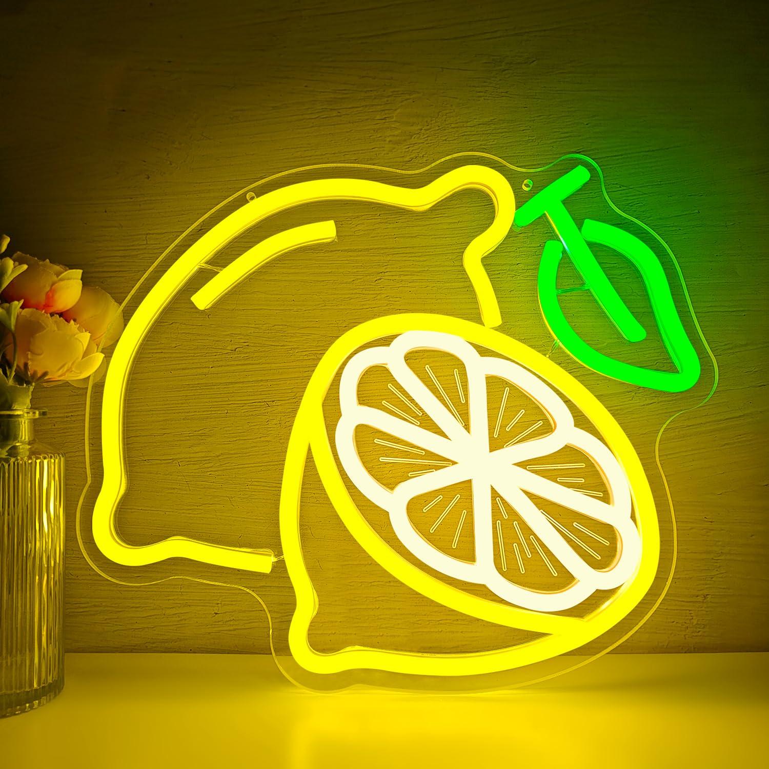 Lemon Neon Sign Dimmable LED L - Home Kitchen & Bathroom recension och pris