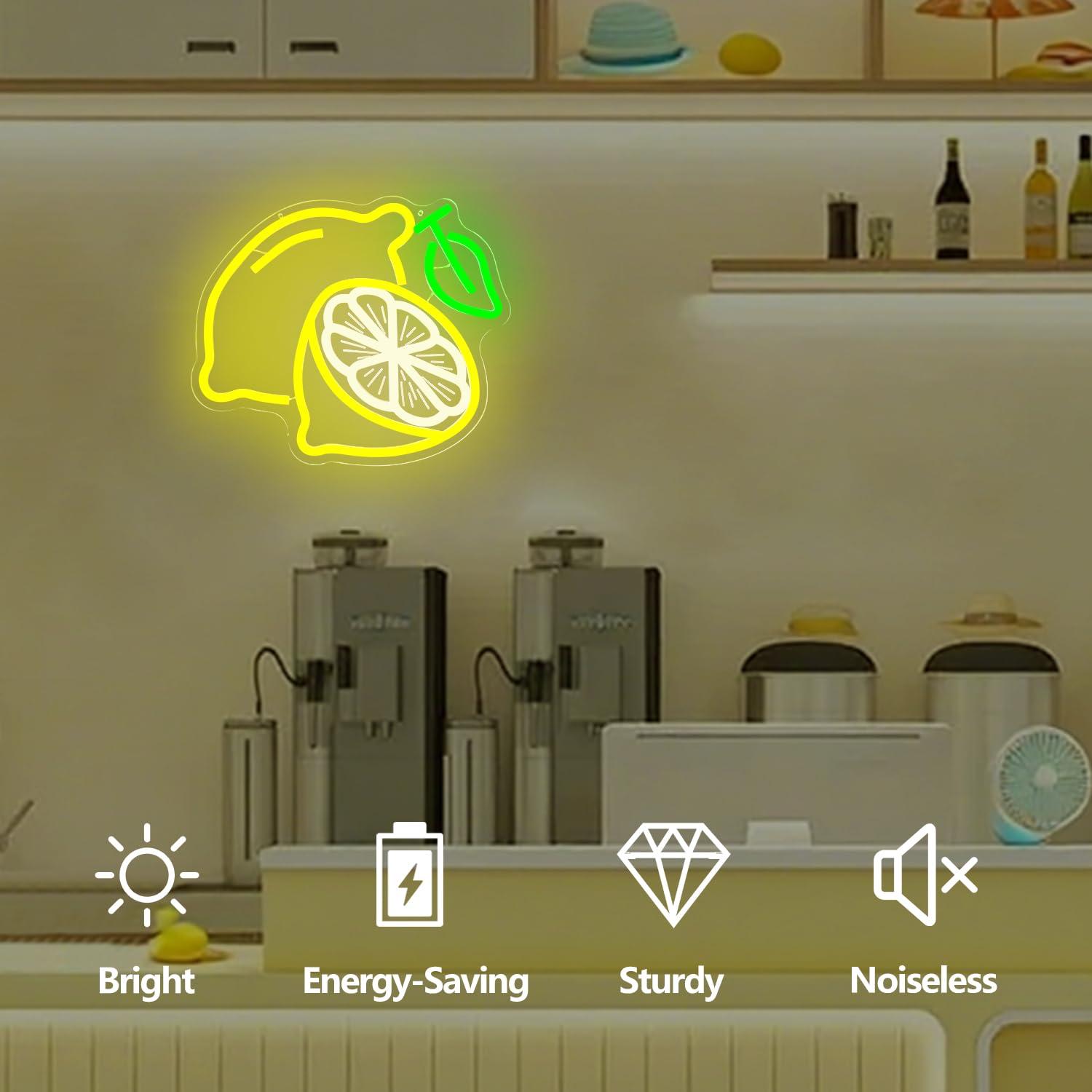 Lemon Neon Sign Dimmable LED L - Home Kitchen & Bathroom recension och pris