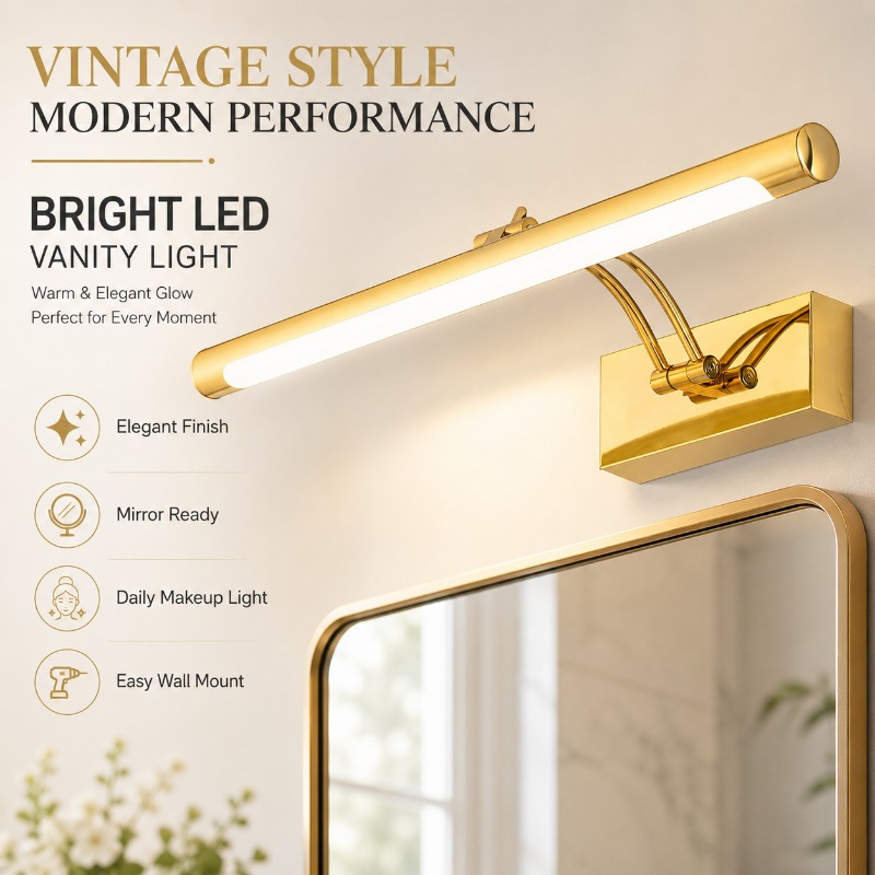 40cm 55cm 70cm Vintage LED Van - Home Bathroom Vanity recension och pris