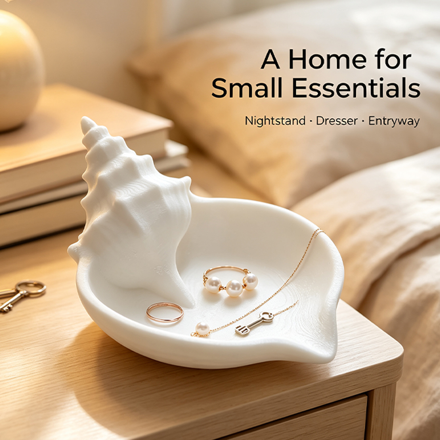 Nordic Style Matte White Conch - Home Essentials Bathroom Storage recension och pris