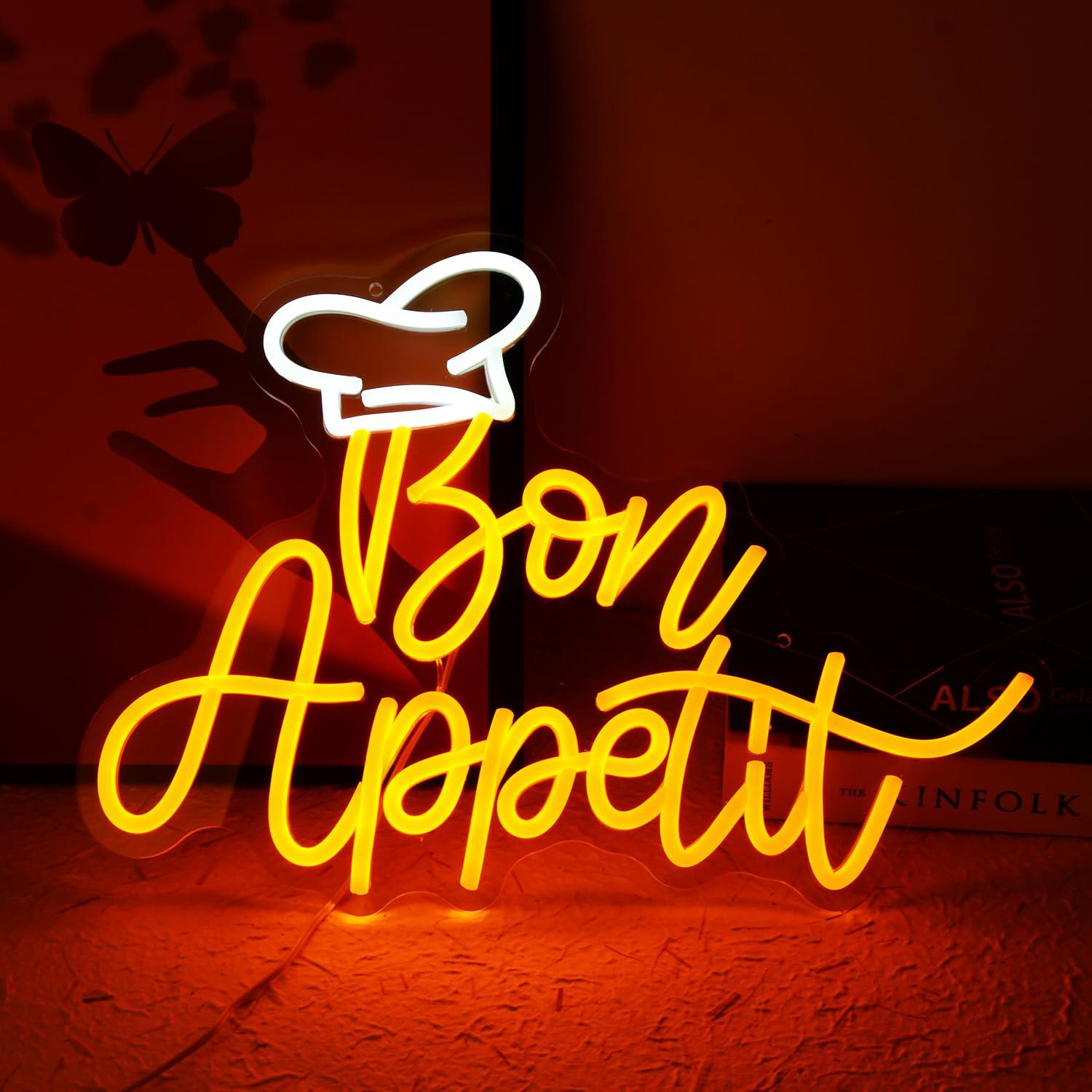 Bon Appetit Chef Hat Neon Sign - Home Kitchen & Bathroom recension och pris