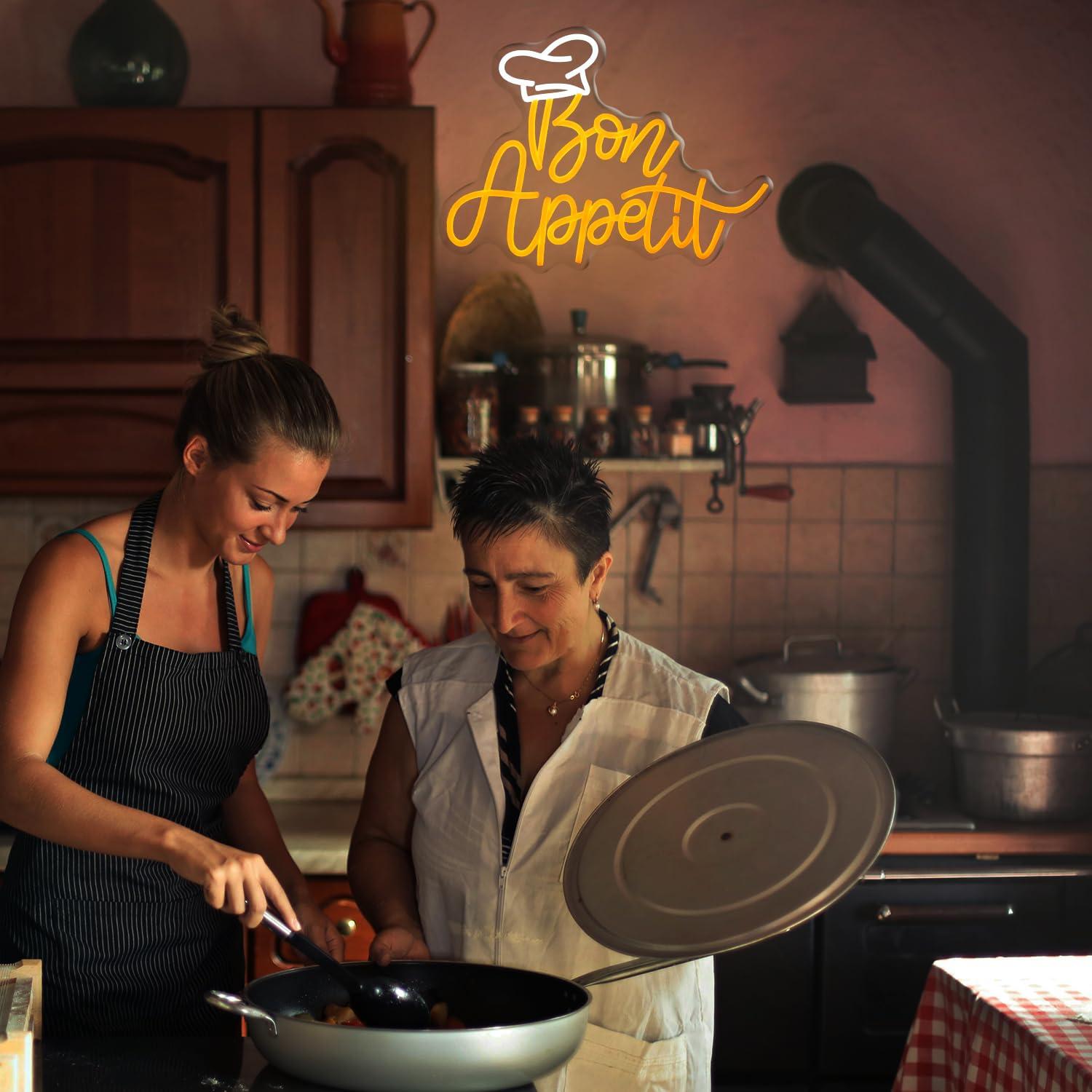 Bon Appetit Chef Hat Neon Sign - Home Kitchen & Bathroom recension och pris