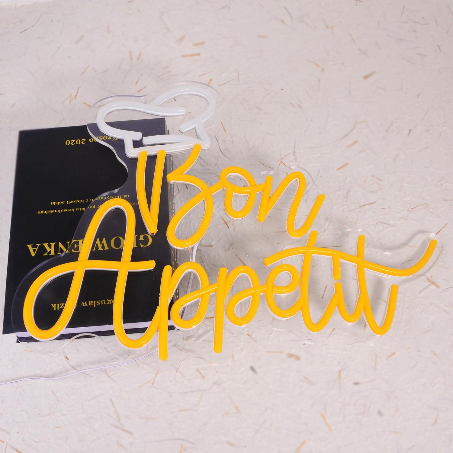 Bon Appetit Chef Hat Neon Sign - Home Kitchen & Bathroom recension och pris