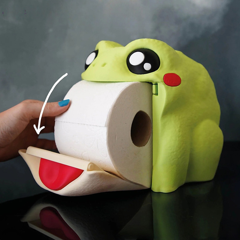 Funny Frog Tissue Box Portable - Home Bathroom Paper Towel Dispenser recension och pris