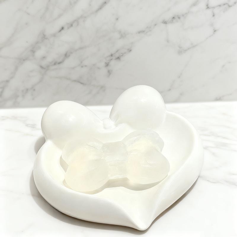 Cute Bow Heart Shaped Ceramic  - Home Bathroom Vanity recension och pris