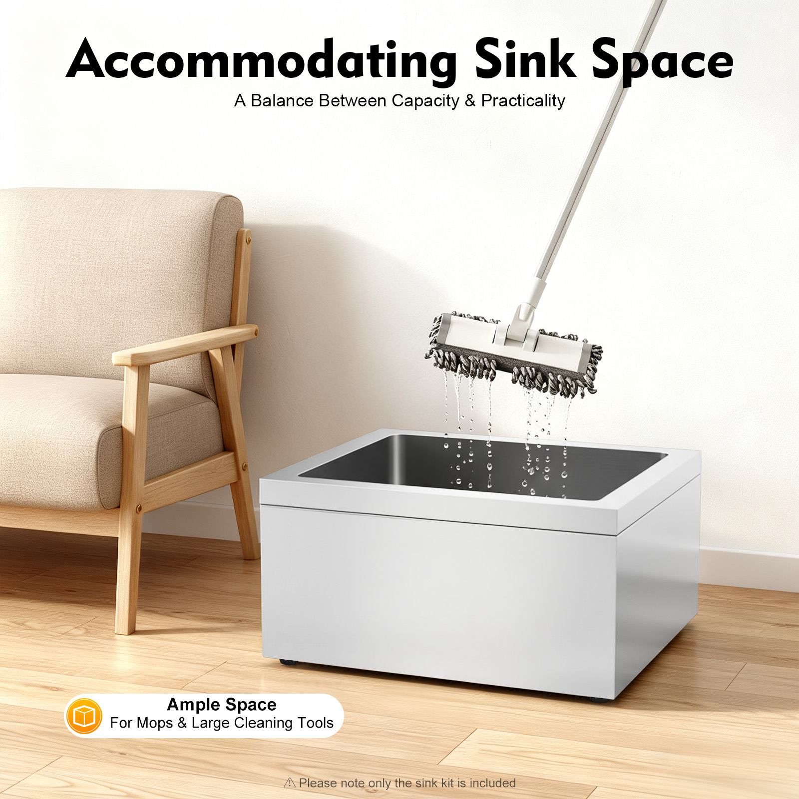 Stainless Steel Floor Mop Sink - Home Kitchen & Bathroom recension och pris