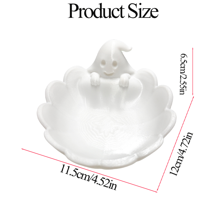 Matte White 3D Cute Ghost-Shap - Home Essentials Bathroom Storage recension och pris