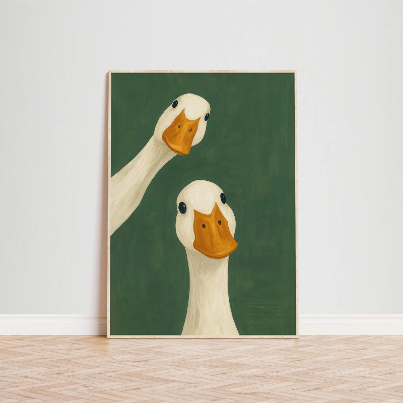Duck Goose Poster, Funny Bathr - Home Bathroom Painting Ideas recension och pris