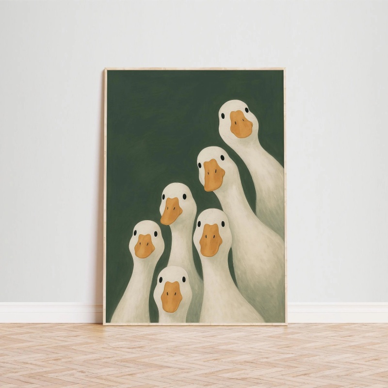 Duck Goose Poster, Funny Bathr - Home Bathroom Painting Ideas recension och pris