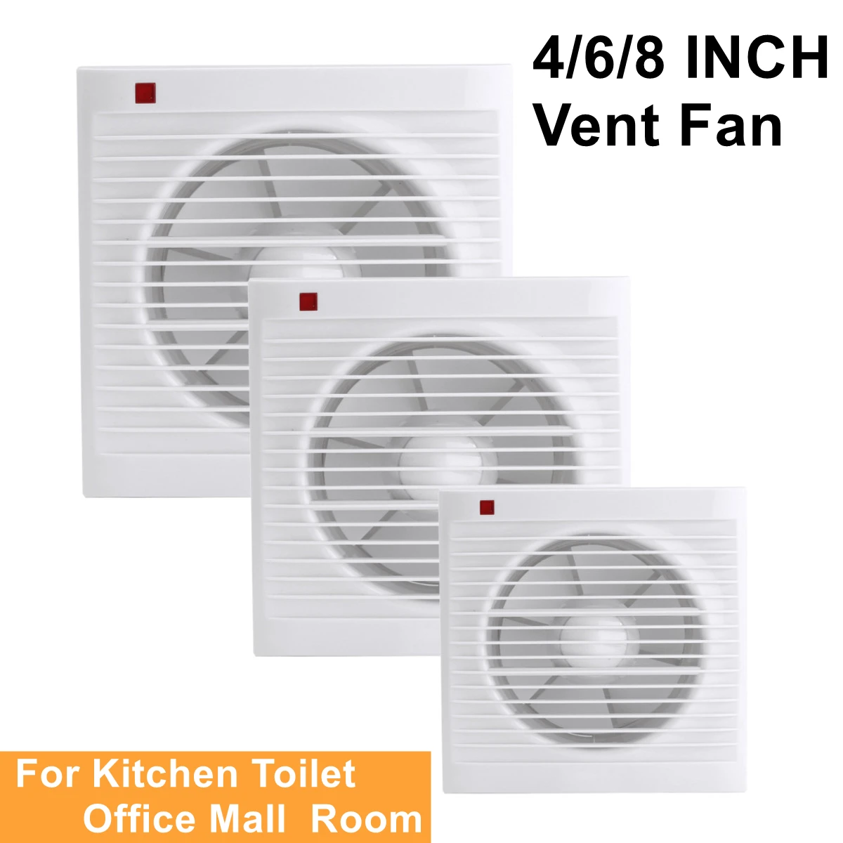 4 Inch 6 Inch 8 Inch 220V Mute - Home Bathroom Vent recension och pris