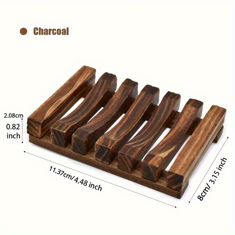 1Pc Natural Wood Soap Dish Hol - Home Bathroom Vent recension och pris